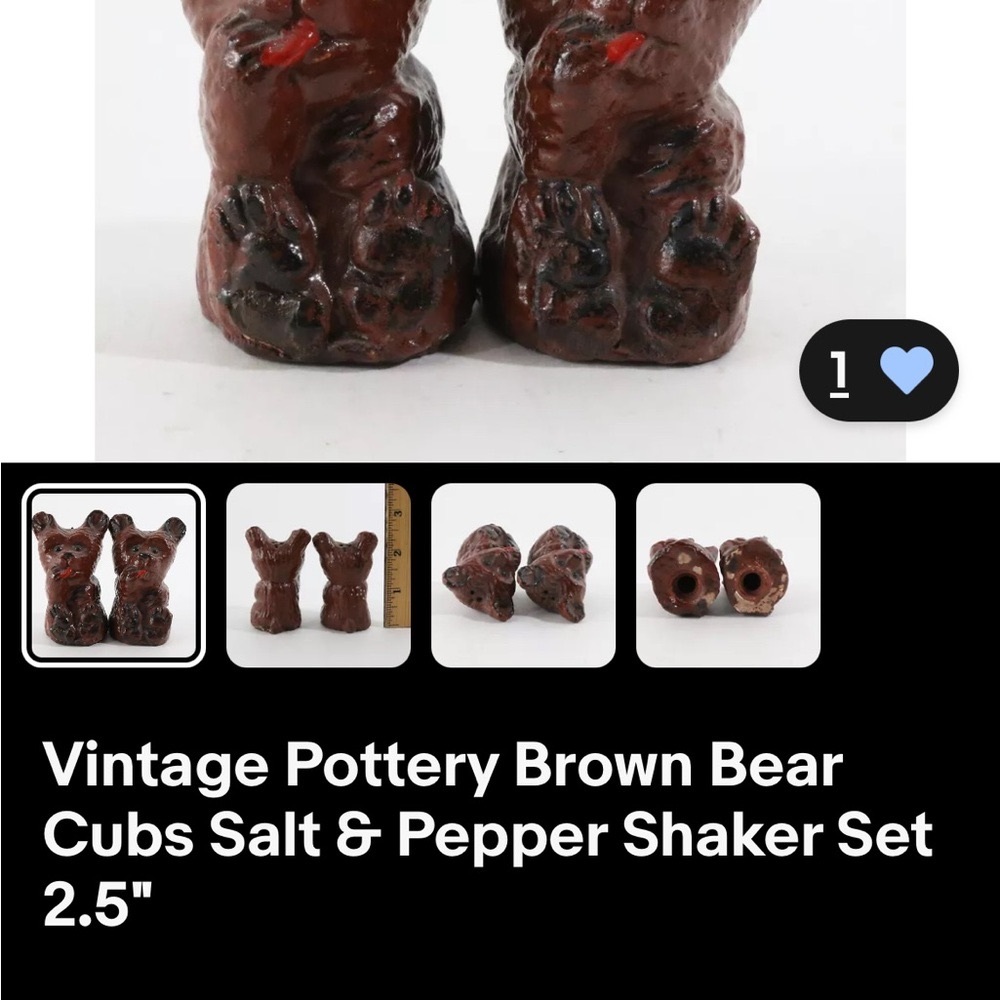 1940 bear salt and pepper shakers